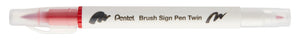 Pentel Brush Sign Pen Twin, Fasermaler mit zwei flexiblen Schreibspitzen - SESW30C