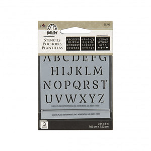 FolkArt • 3 Alphabet Schablonen A6 Journaling Bujo