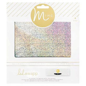 Minc - Heidi Swapp • Glitter sheets minc 15,2 x 15,2 cm Silver glitter (4 Blatt)