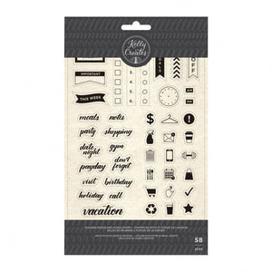 Kelly Creates • stamp planner words and icons 58 teile