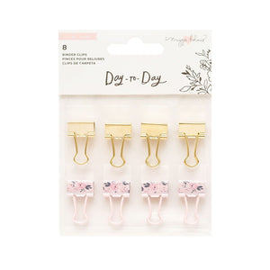 Crate Paper • Day-to-Day disc planner embellishment binder clips Gold / Flowers