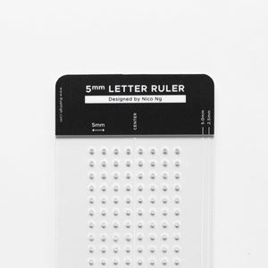 Letter Ruler 5 mm by Nico Ng - Buchstaben-Designhilfe