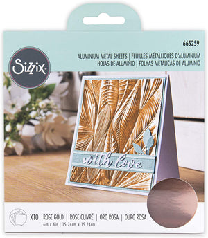 Sizzix • Surfacez Aluminum metal sheets 6" x 6" Rose Gold