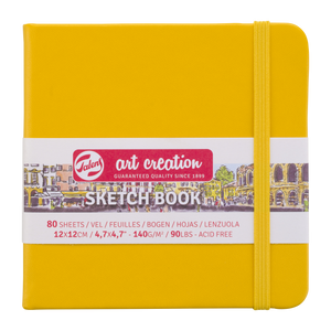 Sketchbook, Art Creation, 12 x 12 cm, 80 Blatt, Goldgelb