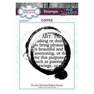 Creative Expressions • Pre cut rubber stamp Andy Skinner • coffee art