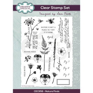 Creative Expressions • Clear stamp set  Nature Finds