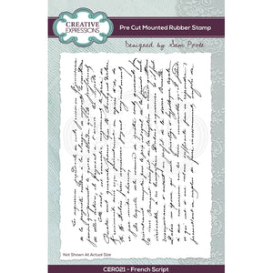 Creative Expressions • Clear pre cut rubber stamp set French Script