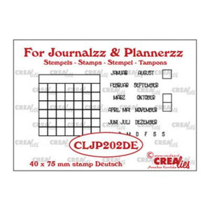 Crealies • For journalzz & plannerzz  Monatsstempel