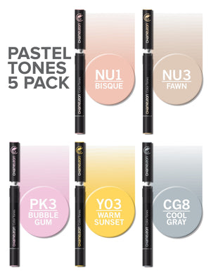 Chameleon Changing Color 5 Pen Pastel Tones Set - Farbverlauf mit einem Stift