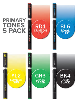 Chameleon Changing Color 5 Pen Primary Tones Set - Farbverlauf mit einem Stift