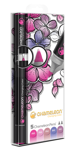 Chameleon Changing Color 5 Pen Floral Tones Set - Farbverlauf mit einem Stift