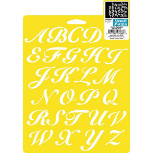 Delta Stencil Mania 1 Schablone Script Alphabet A5