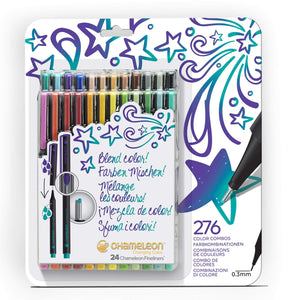 Chameleon Fineliners Set mit 24 schönen Farben - Farbverlauf mit einem Stift