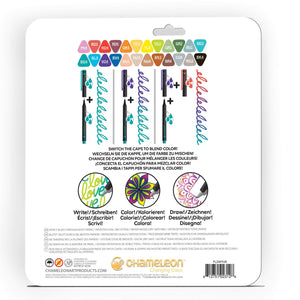 Chameleon Fineliners Set mit 24 schönen Farben - Farbverlauf mit einem Stift