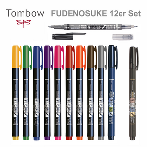 Tombow Fudenosuke alle Varianten WS-BH-10P Brush Pen Fudenosuke  Color 10er-Set