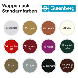 Gutenberg Siegel-Wappenlack Standardfarben