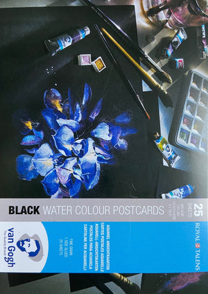 Royal Talens van Gogh Black Water Colour  Aquarellpapier 12 Blatt 360g/m² 3 Größen