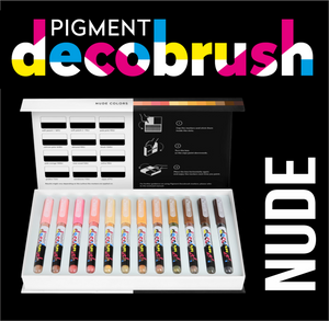 KARIN PIGMENT DecoBrush - Acryllic Ink Marker 12er Set Nude