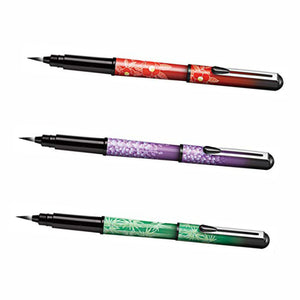 Pentel Pocket Brush Limited Edition  3 Varianten inkl. 4 Ersatzpatronen, pigmentierte Tinte, schwarz