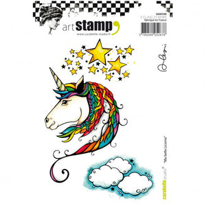 Carabelle cling stamp A6 ma belle licorne