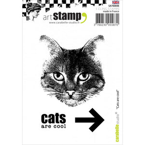 Carabelle cling stamp  --- cats are cool