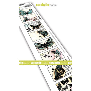 Produkte Carabelle Studio • Cling stamp 8 edge labels Butterflies