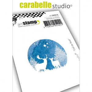 Carabelle Studio •  cling stamp mini  "Ciel de Noel" Sternenhimmel mit Rotwild