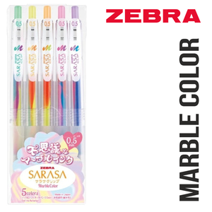Zebra Sarasa Clip Gelroller  3 Sets -  Neon Color - Marble Color - Milk Color