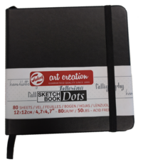 Dots-Book, Sketch Book Dots, Art Creation 9 x 14 cm, 80 Blatt ( Bulletjournal)
