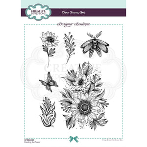 Creative Expressions • Designer boutique clear stamp set Dazzling Sunflower