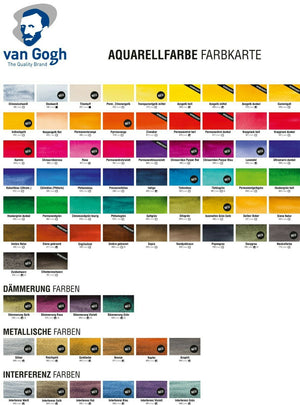 van Gogh Aquarellfarbe - 1/2 Näpfchen auch Metallic und Inteferenz