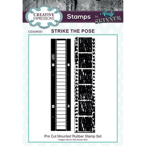 Creative Expressions • Rubber Stamp Strike The Pose 2,54x11,94cm