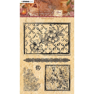 Studio Light • Warm & cozy clear stamp Flower collages nr. 109