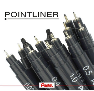 Pentel Pointliner S20P, Fineliner, Wasserfest, 5 Varianten oder als 5er Set
