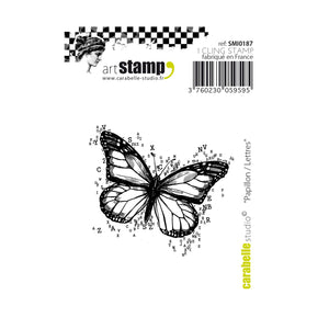 Carabelle Studio • Cling Stamp Mini Papillon Lettres