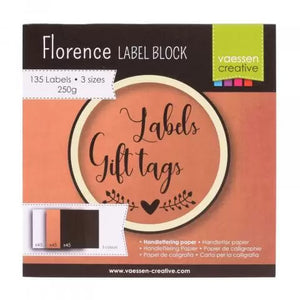 Florence Labelblock 135 blanko Label / Etiketten / Tags