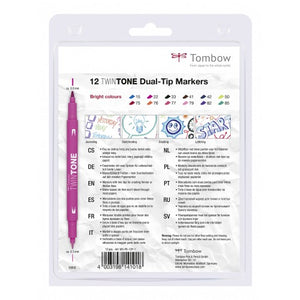 Tombow TWINTONE BRIGHTS Set mit 12 Farben